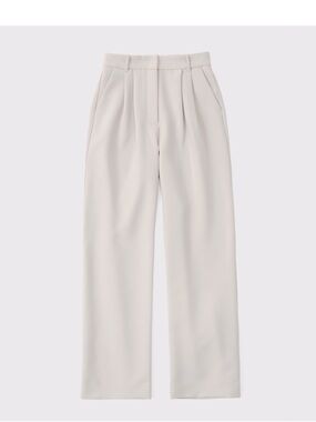 Abercrombie & Fitch Light Taupe High-Rise Sloane Trousers